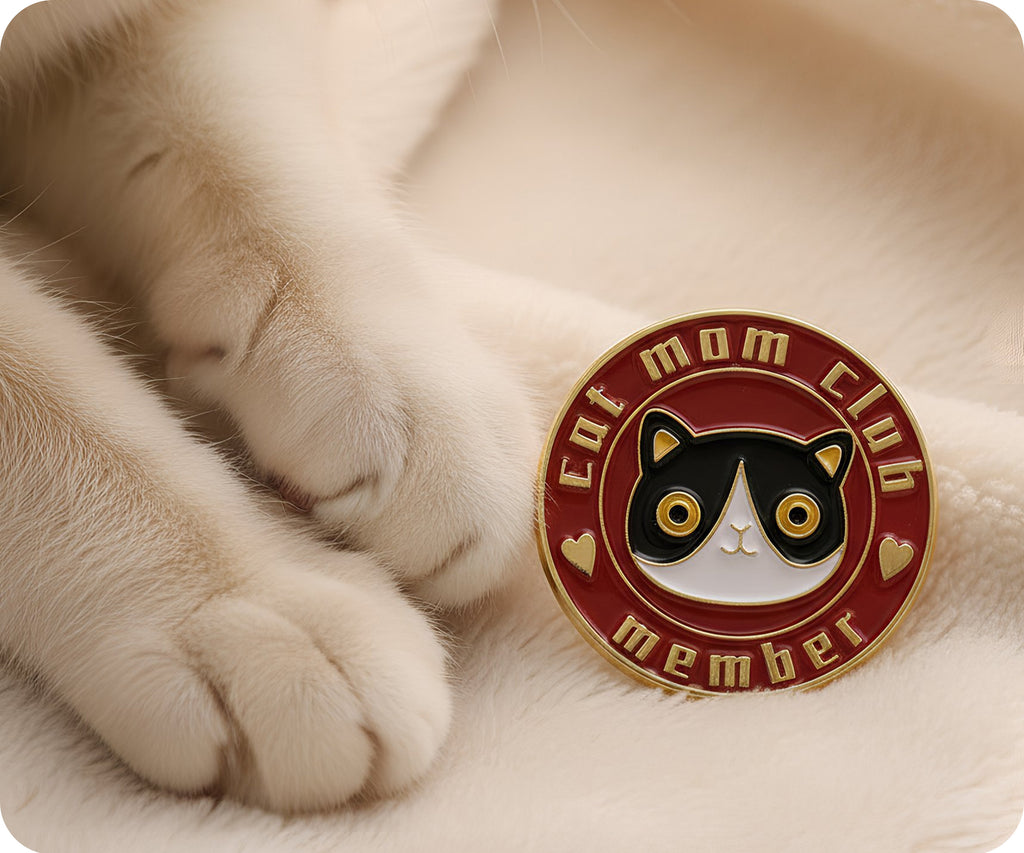 Cat Mom Club Member Pin Badge