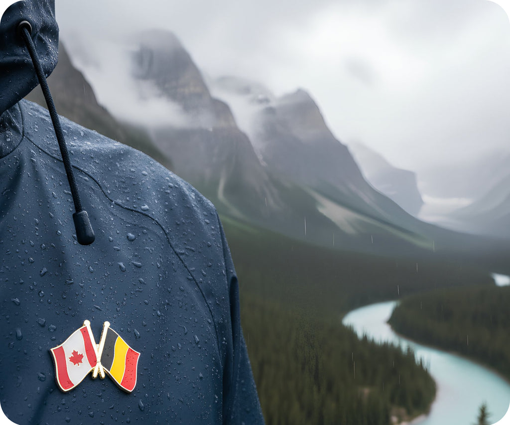 Canada & Belgium Friendship Pin Badge