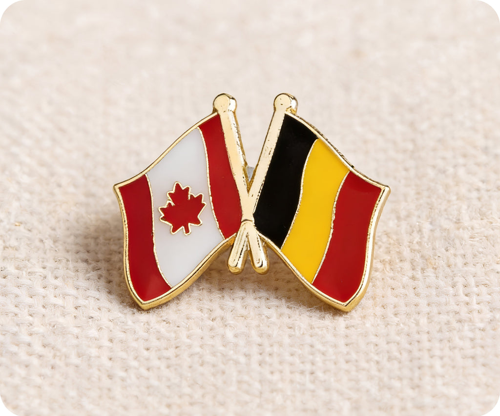 Canada & Belgium Friendship Pin Badge