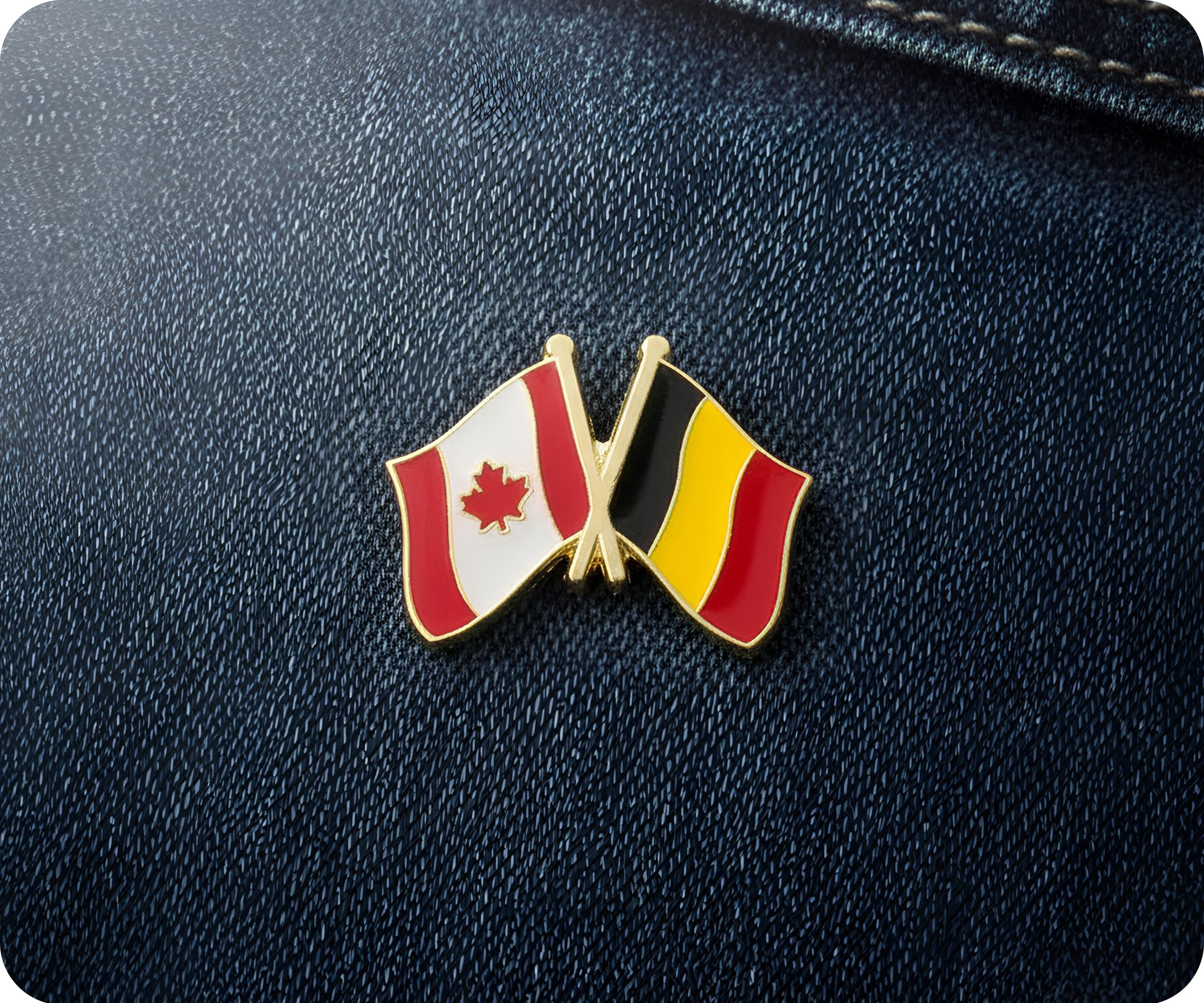 Canada & Belgium Friendship Pin Badge