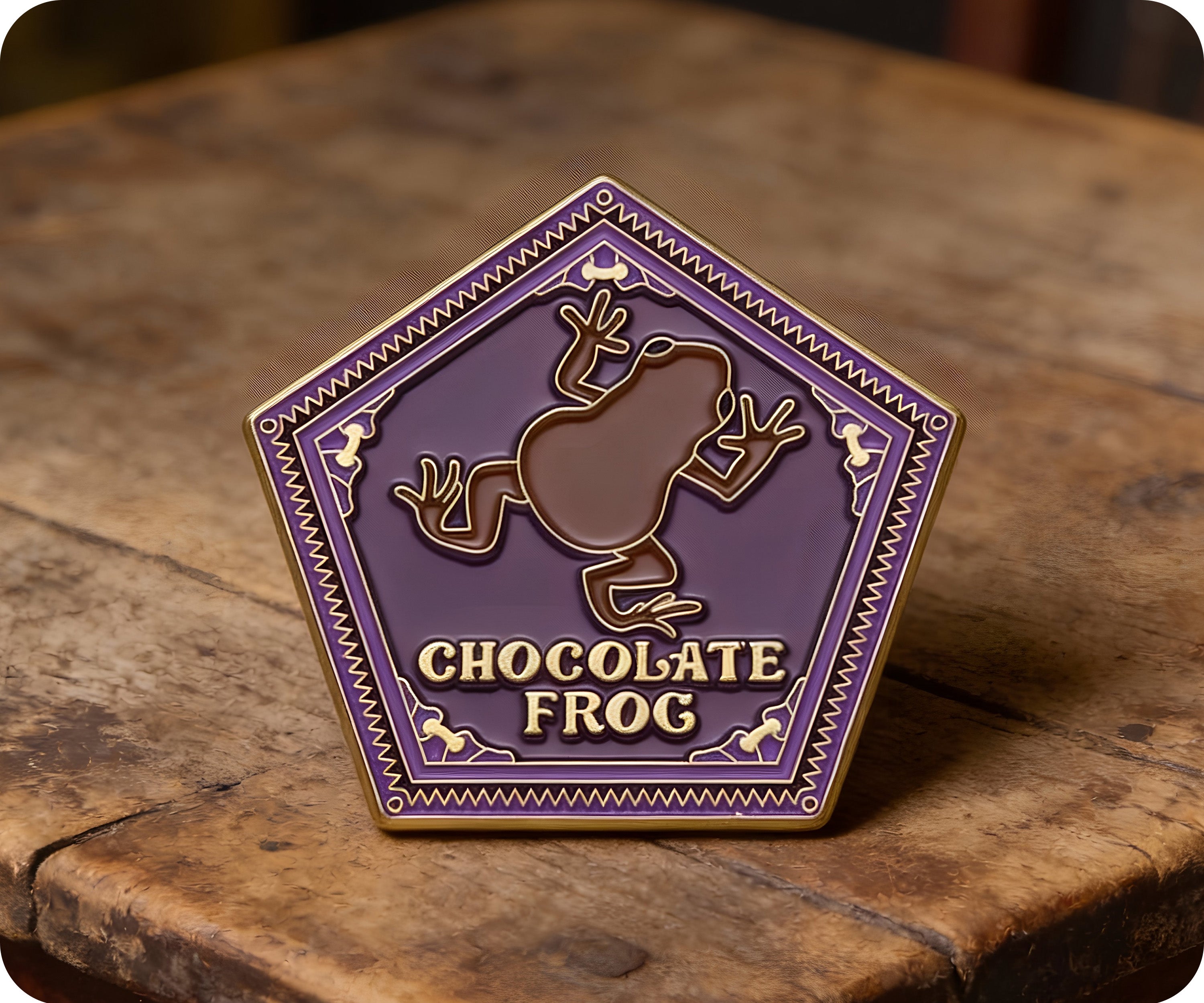 Chocolate Frog Wizard Pin Badge