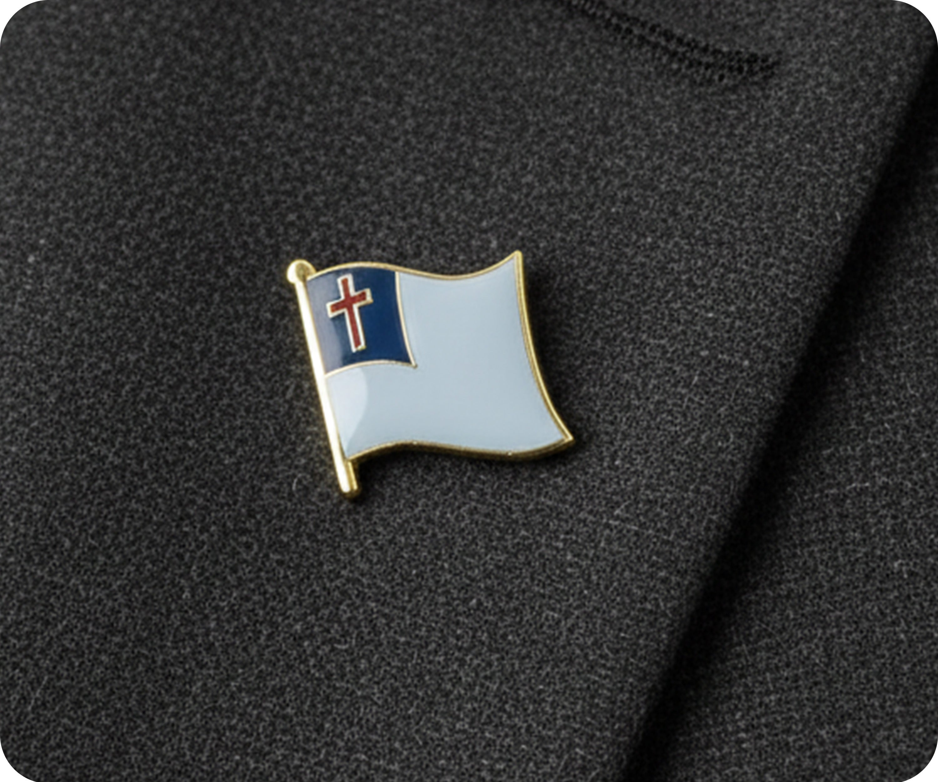 Pin con la bandera cristiana  Imagen secundaria del producto