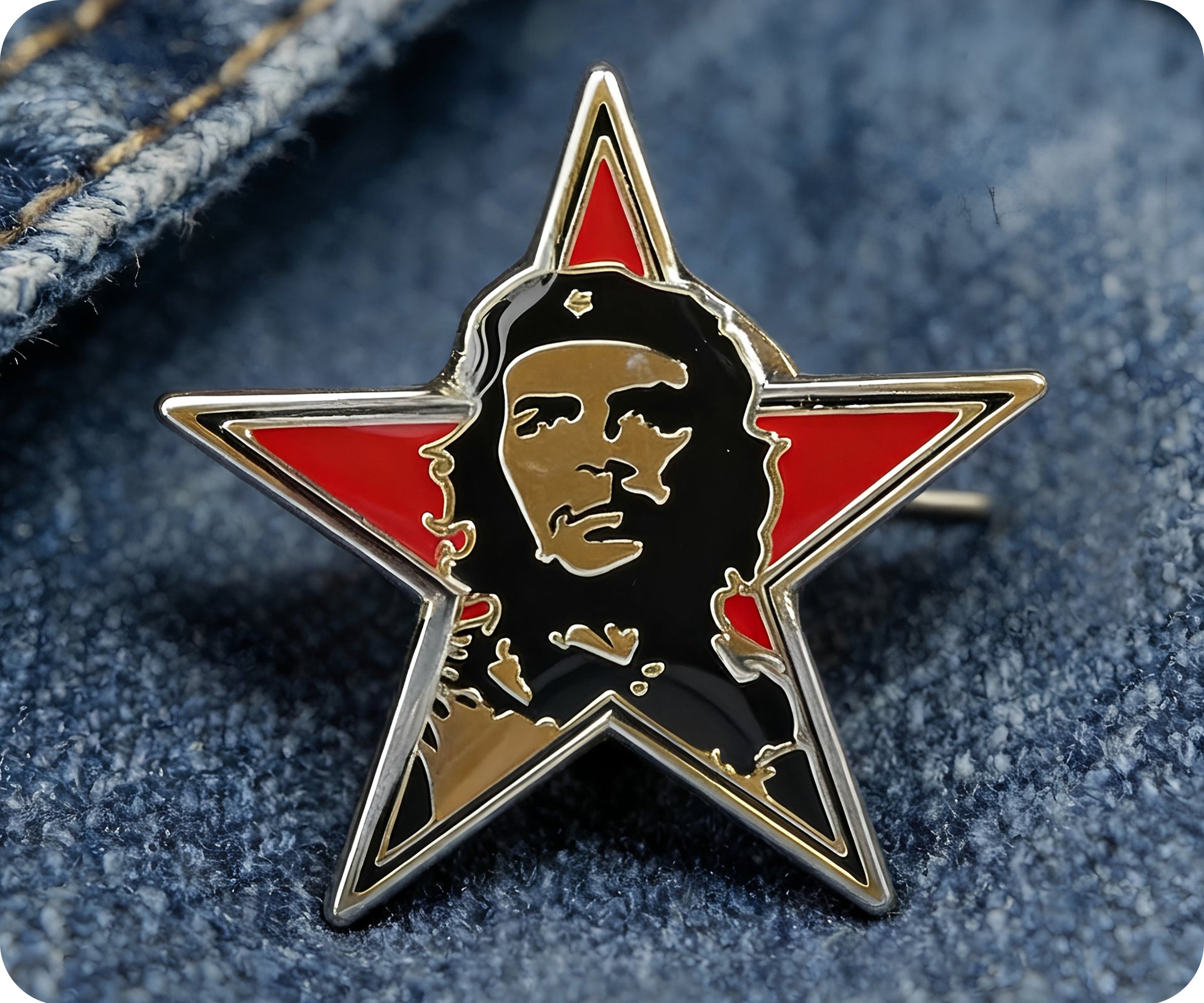 Che Guevara Star Pin Badge Secondary image