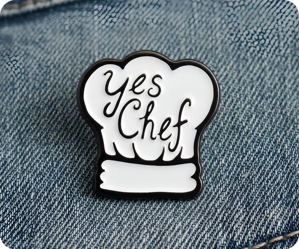 Yes Chef Cooking Pin Badge