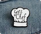 Yes Chef Cooking Pin Badge