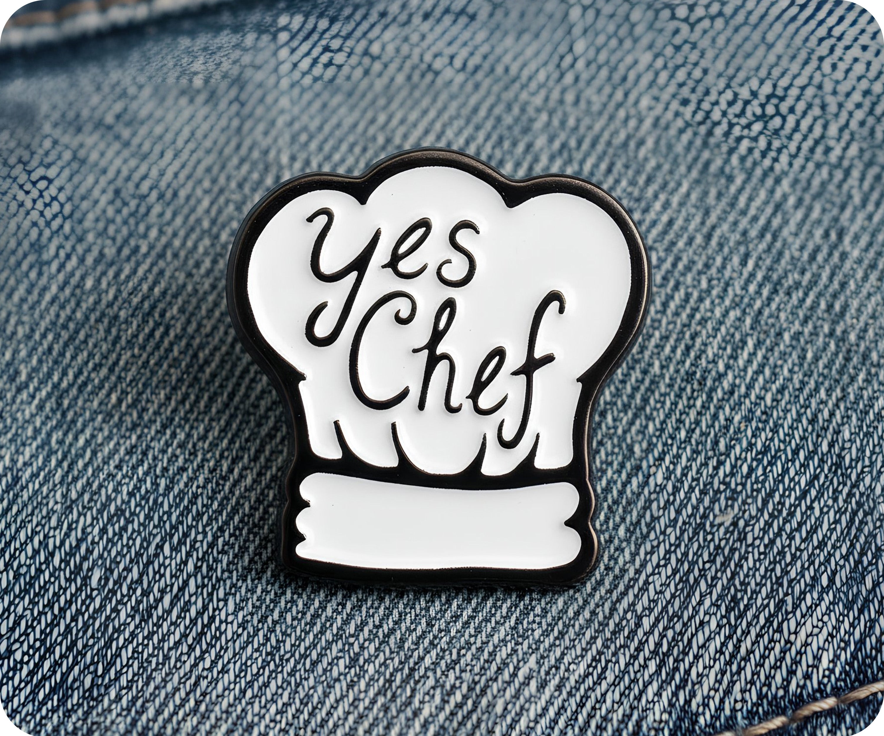 Yes Chef Cooking Pin Badge