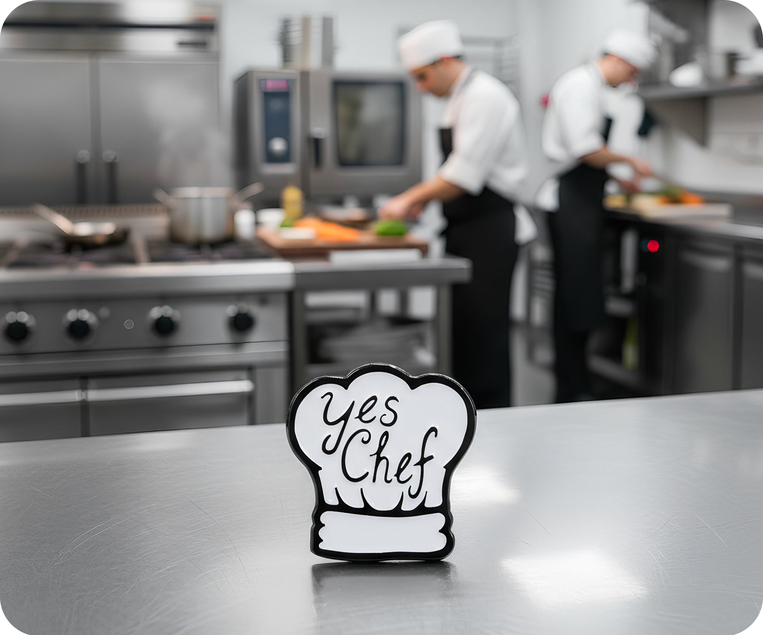 Yes Chef Cooking Pin Badge