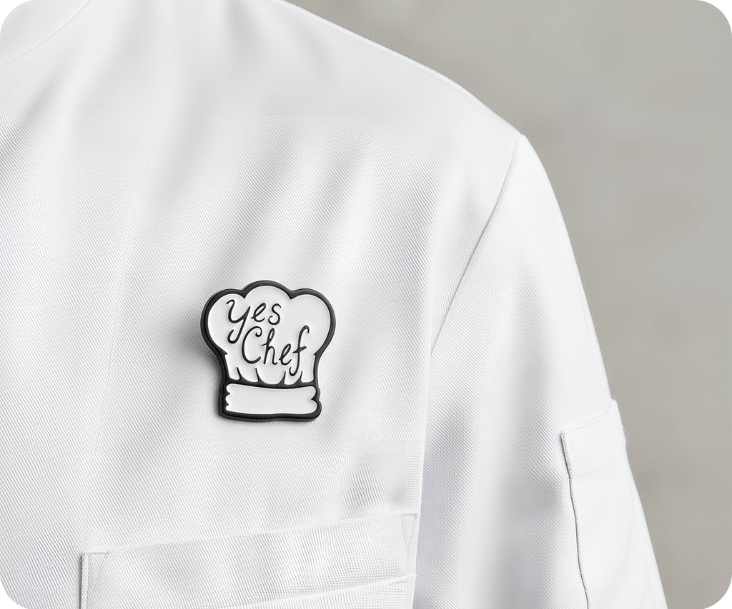 Yes Chef Cooking Pin Badge