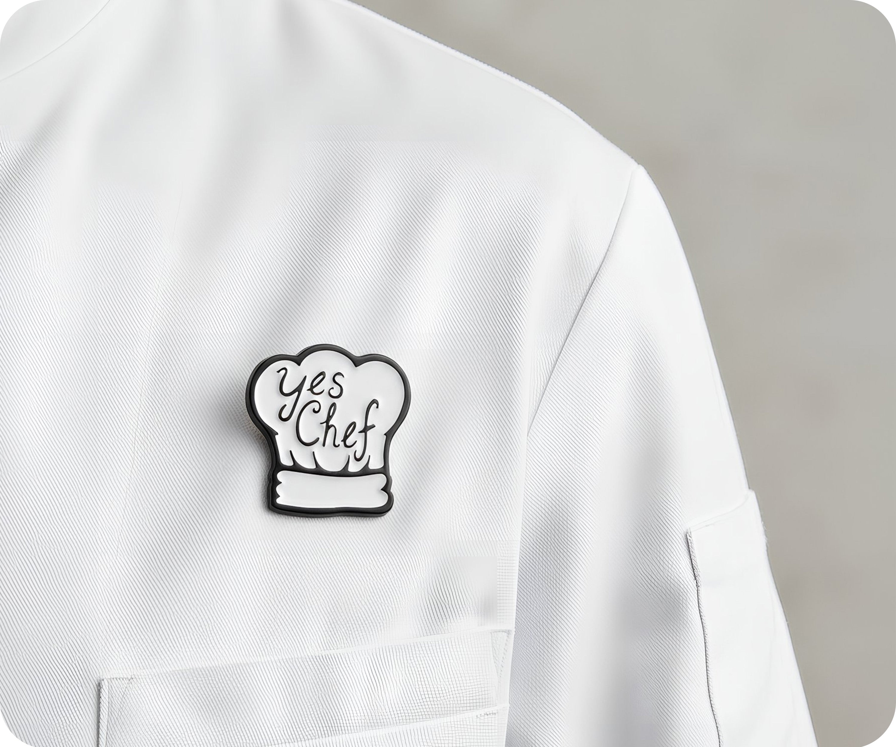 Yes Chef Cooking Pin Badge