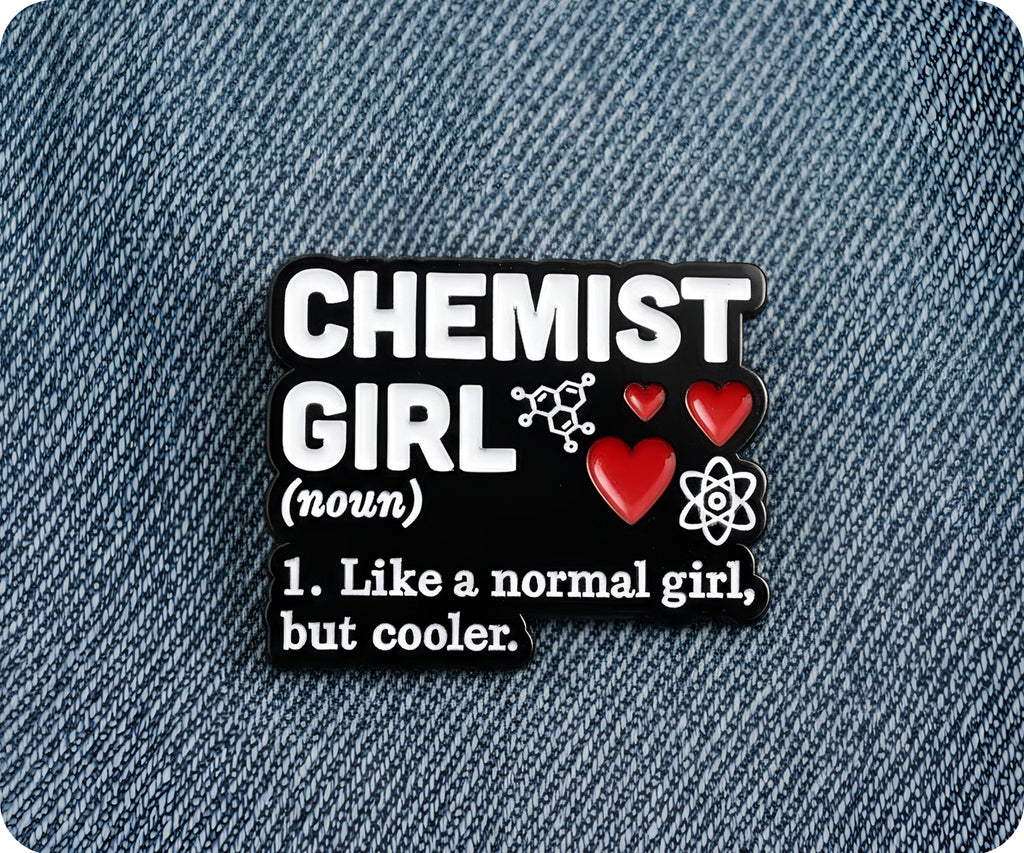 Chemist Girl Science Pin Badge