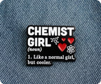 Chemist Girl Science Pin Badge