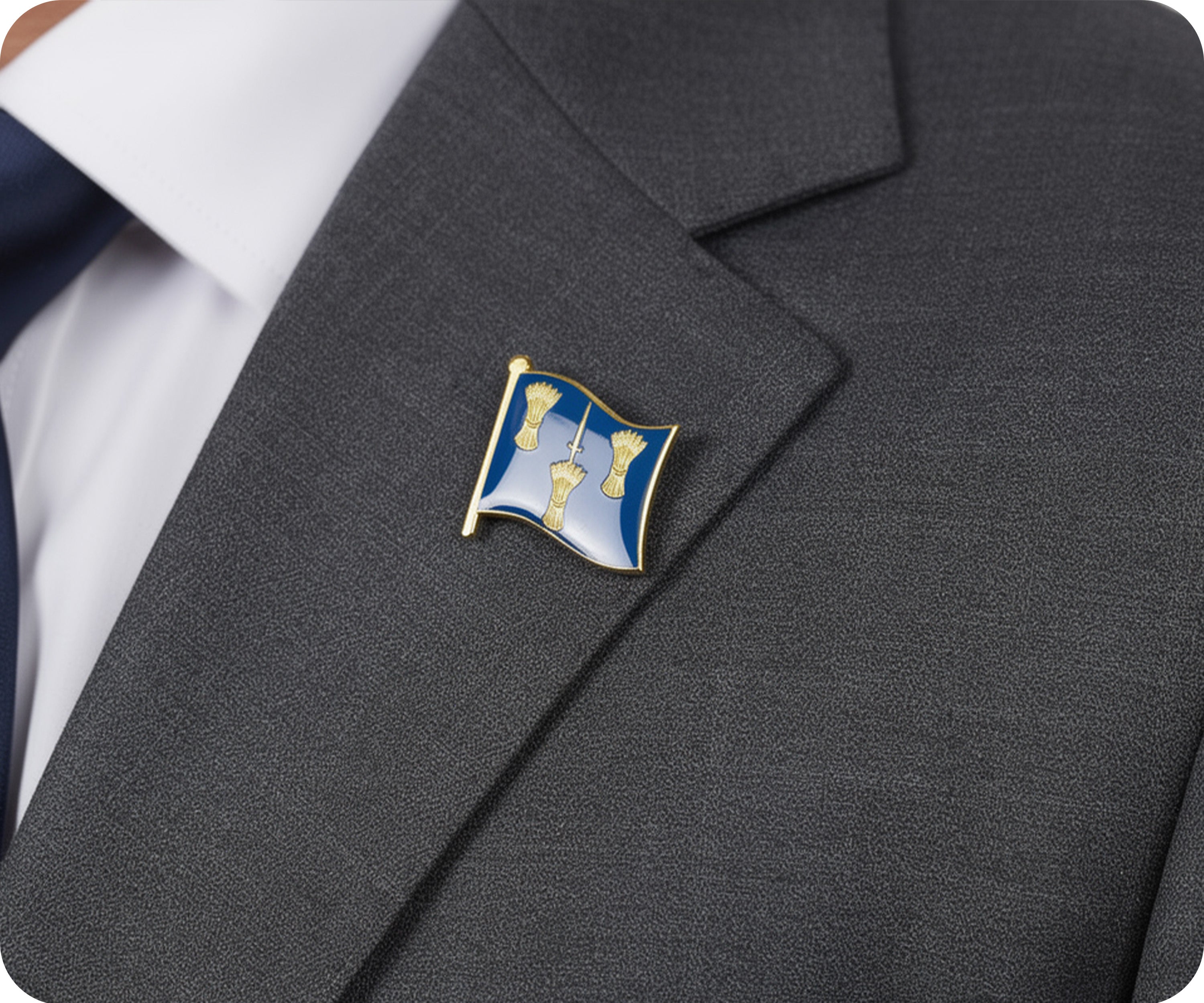 Cheshire Regional English County Flag Pin Badge