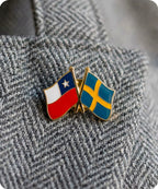 Chile & Sweden Friendship Pin Badge