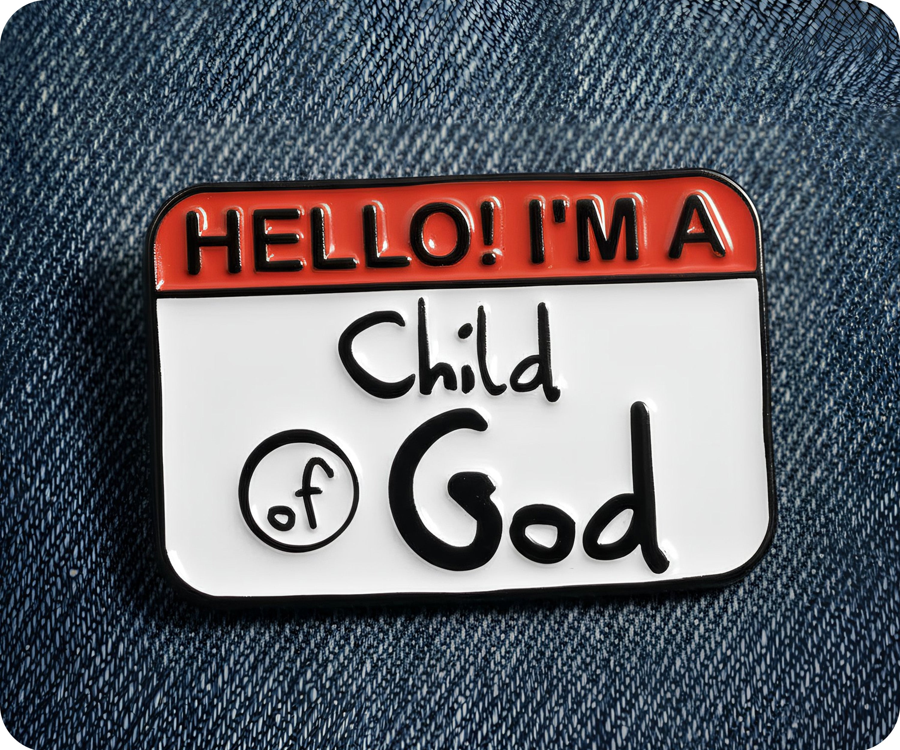 Hola, soy un hijo de Dios. Insignia cristiana Imagen secundaria del producto