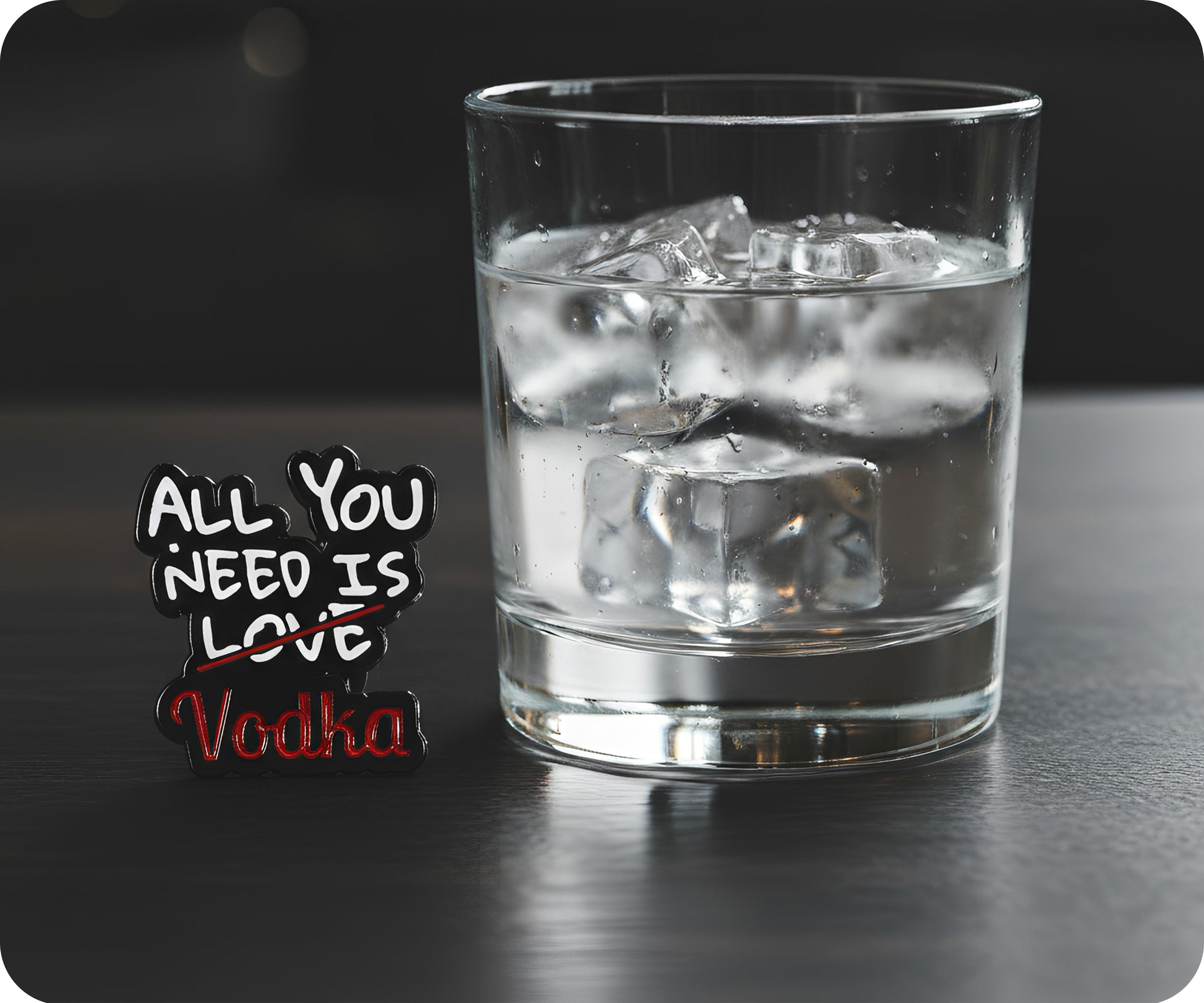 All You Need Is Love Vodka Pin Badge