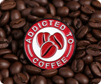 Addicted To Coffee Beans Pin Badge