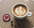 Addicted To Coffee Beans Pin Badge