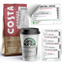 A collection of labels with a prescription coffee theme from various brands. © Tigoli® 2026 All Rights Reserved Panda Loco Ltd 