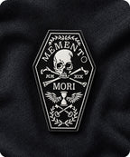 Memento Mori Coffin Enamel Lapel Pin Badge