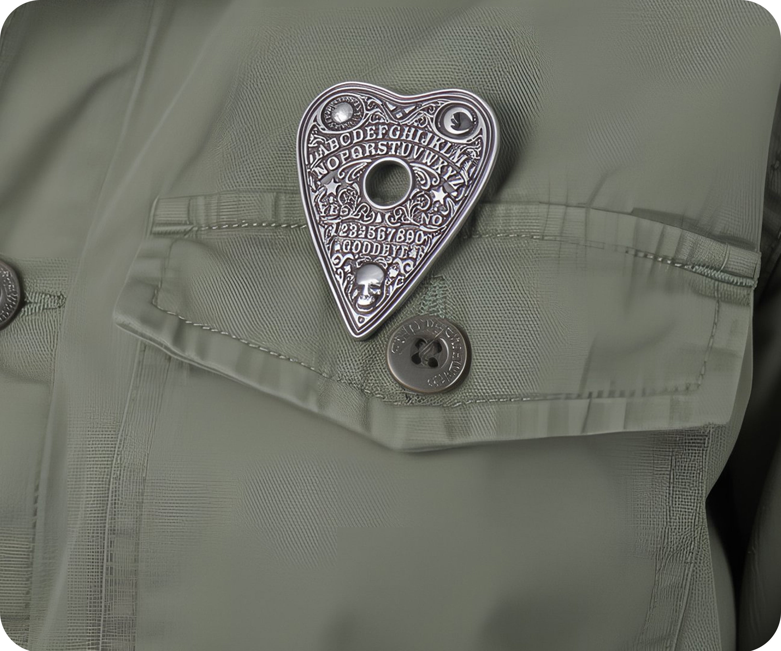 Spirit Communicator Ghost Board Pin Badge