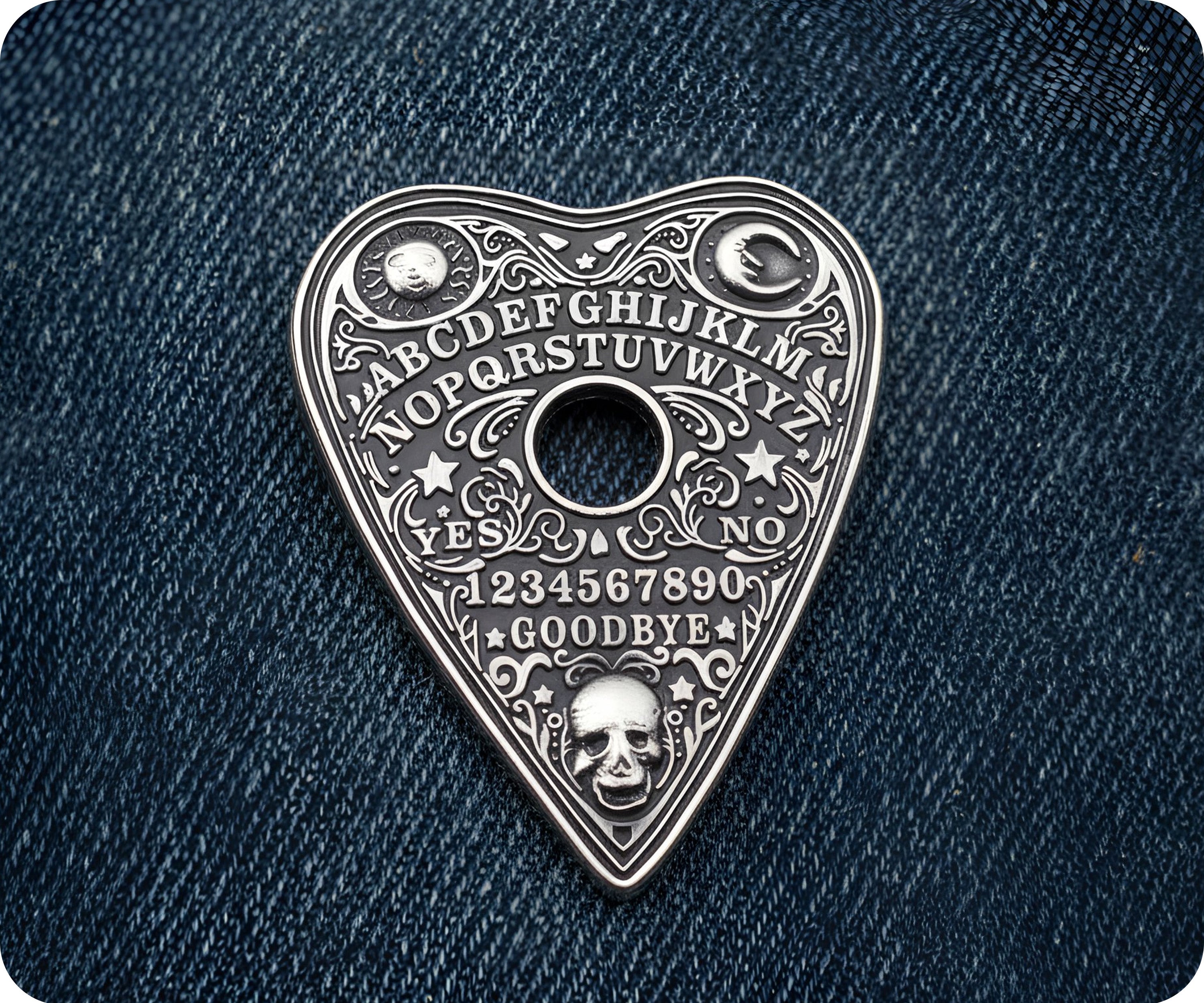 Spirit Communicator Ghost Board Pin Badge