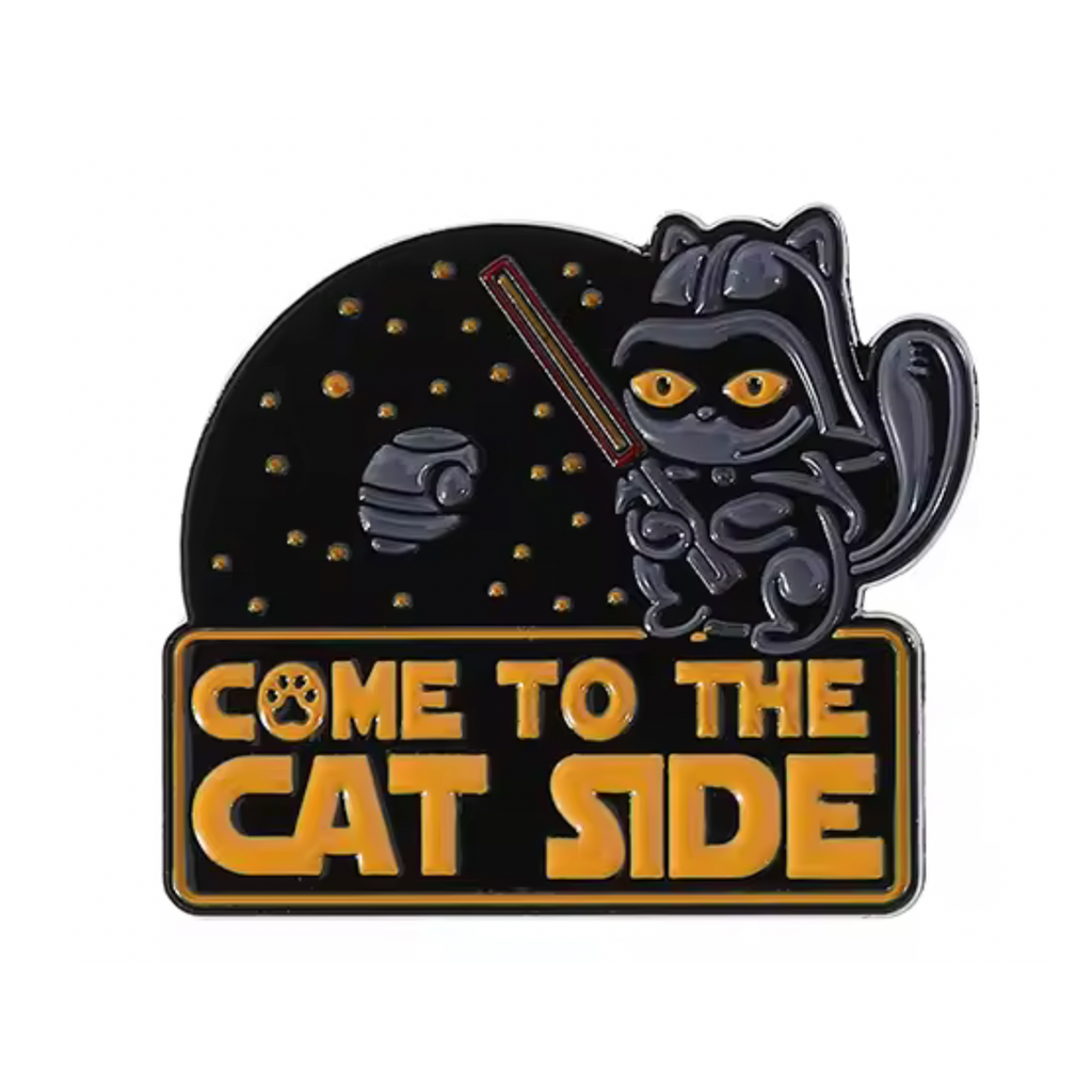 Come To The Cat Side Space Pin Badge