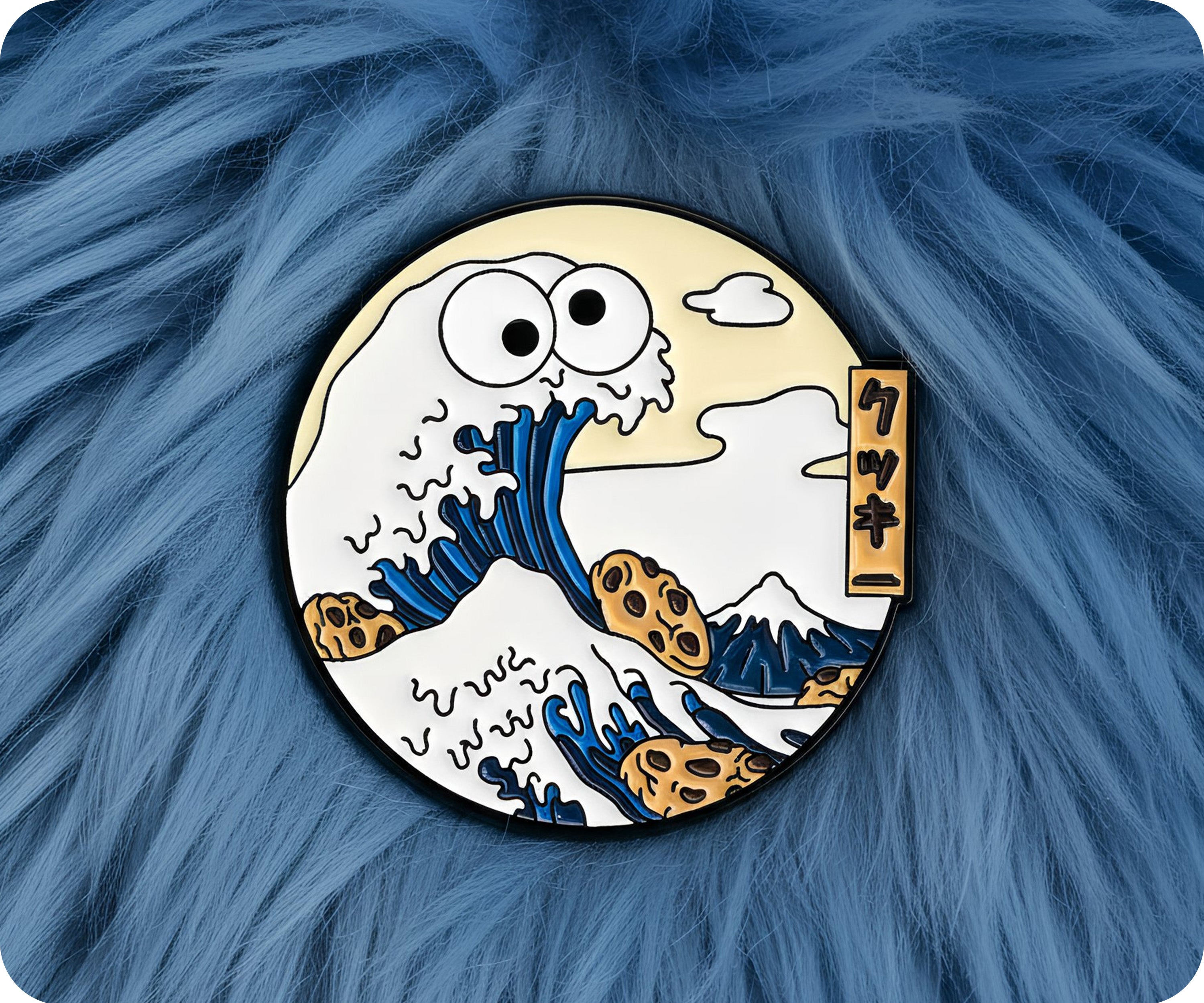 Insignia de alfiler "La Gran Ola de Kanagawa" de Cookie