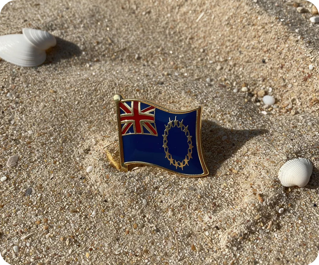 Cook Islands Pacific Flag Pin Badge