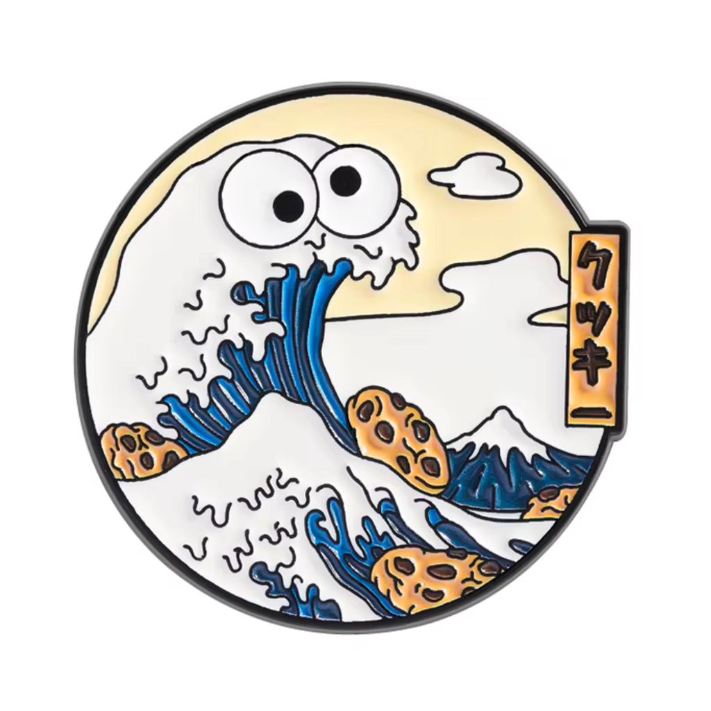 Insignia de alfiler "La Gran Ola de Kanagawa" de Cookie