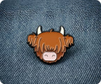 Highland Cow Scotland Scottish Pin Badge