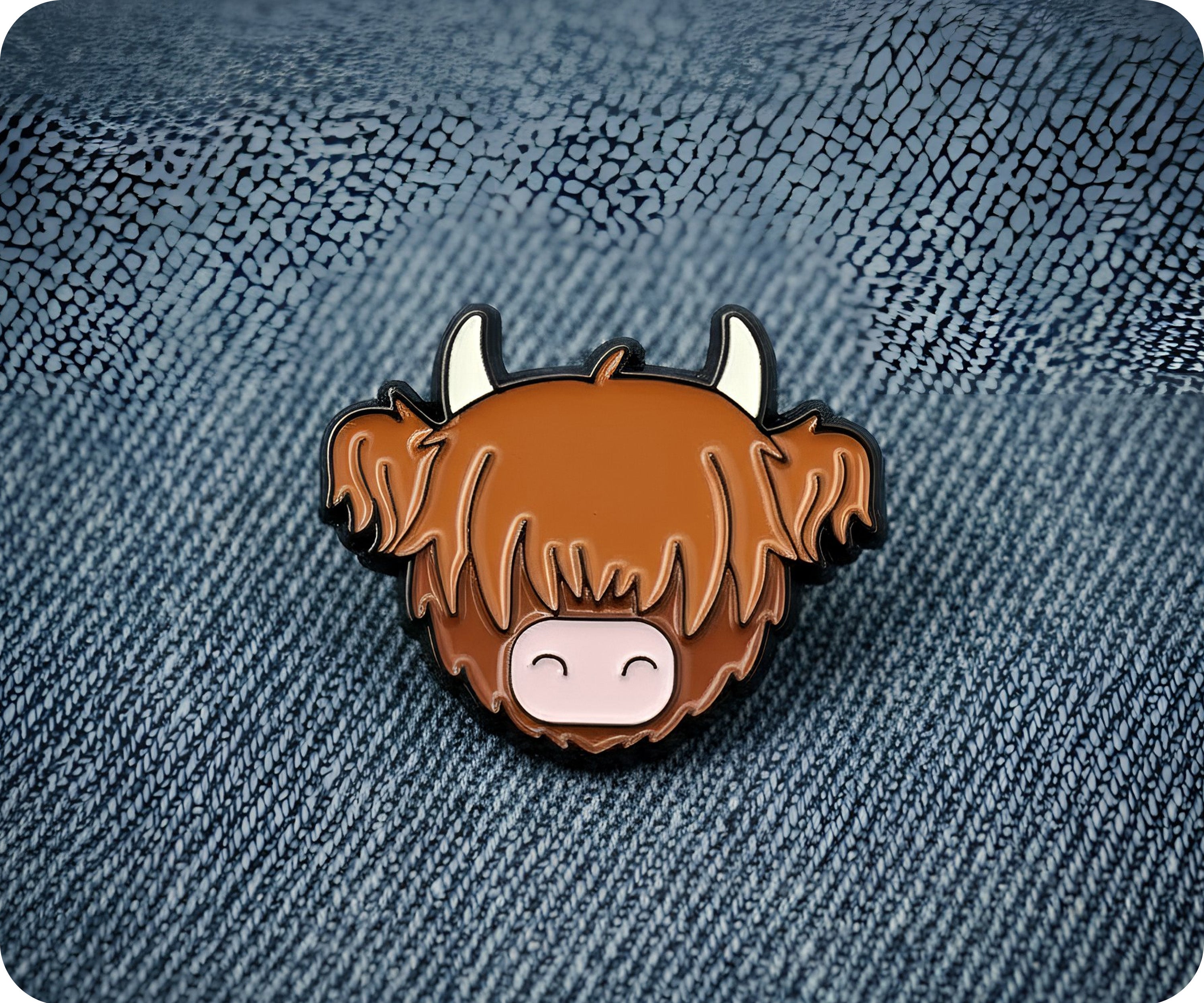 Highland Cow Scotland Scottish Pin Badge
