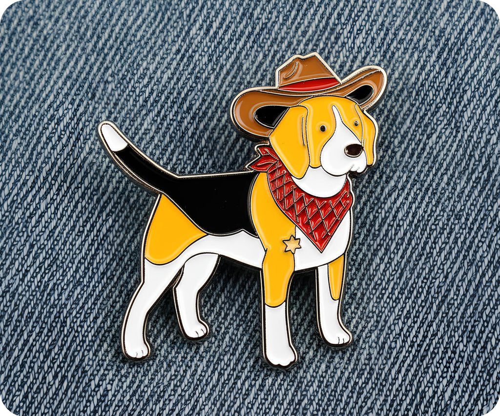 Insignia de perro beagle sheriff del Oeste