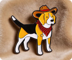 Insignia de perro beagle sheriff del Oeste