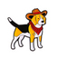 Insignia de perro beagle sheriff del Oeste