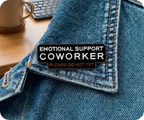 Emotional Support Co Worker Pin Badge
