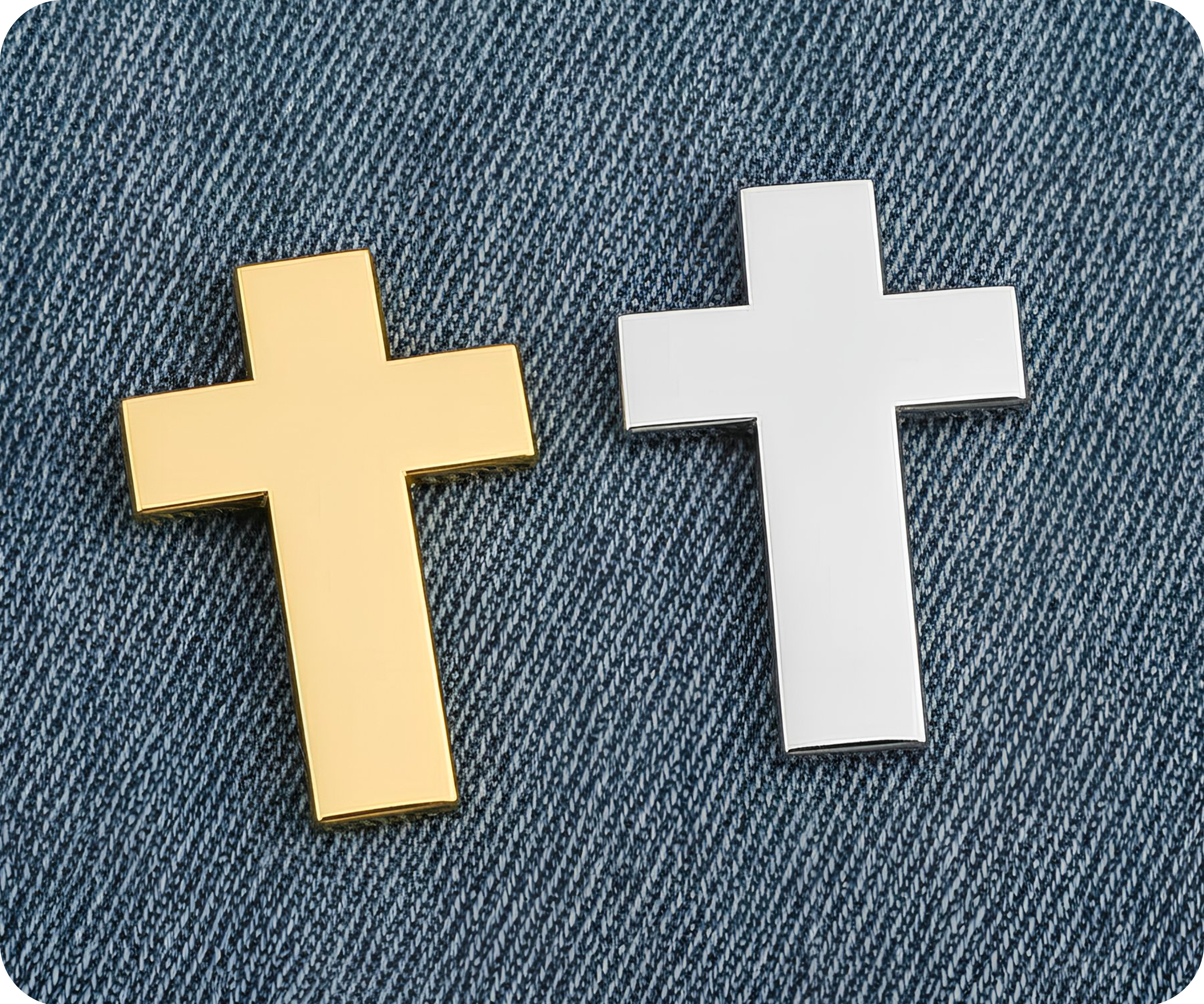 Pin con forma de cruz cristiana Imagen secundaria del producto