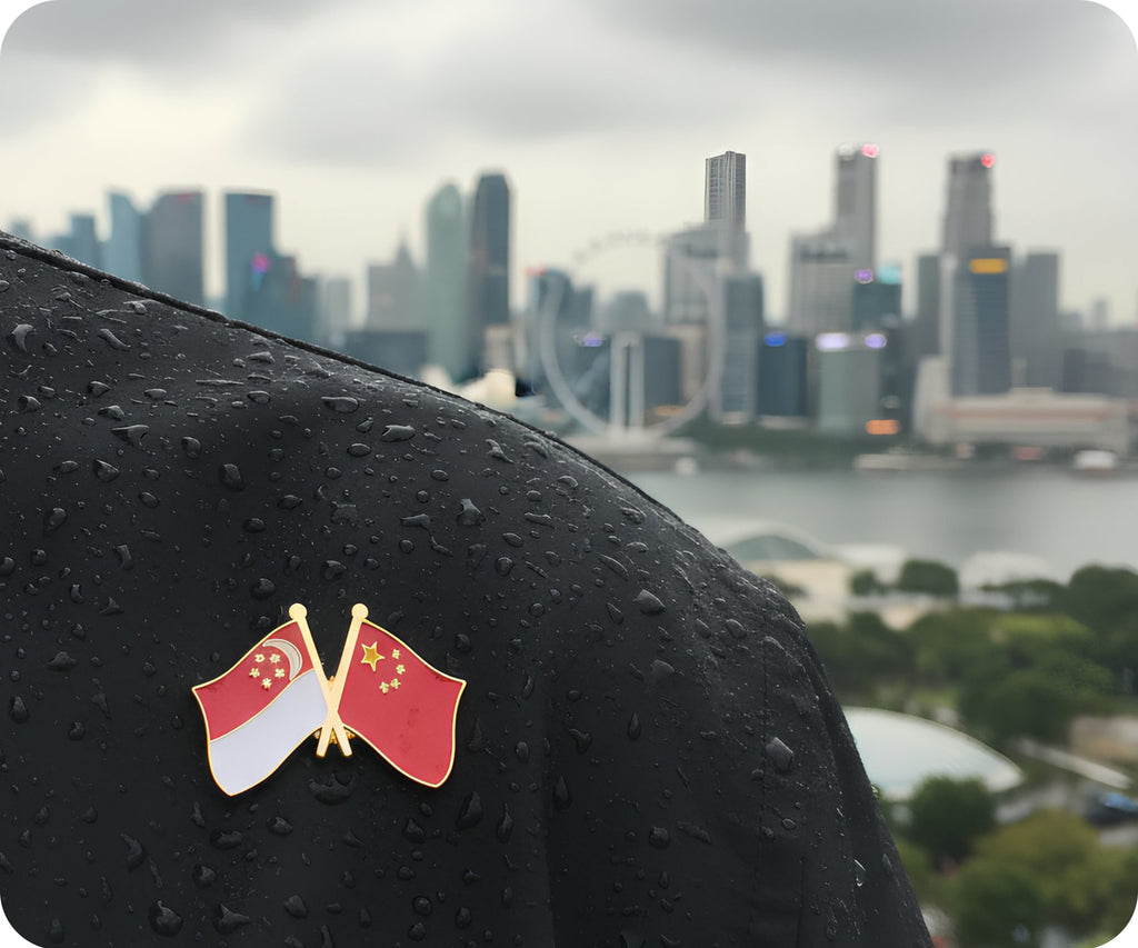 Singapore & China Friendship Pin Badge