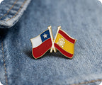 Chile & Spain Friendship Pin Badge