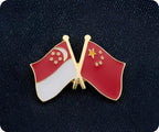Singapore & China Friendship Pin Badge