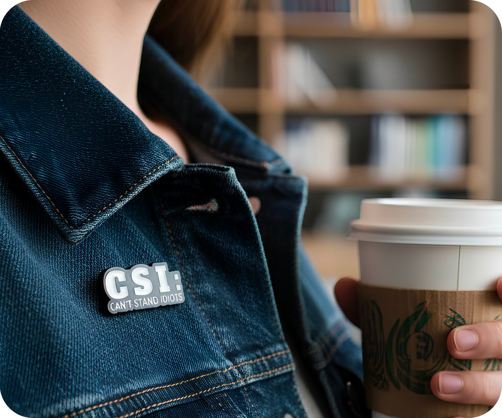 CSI Can't Stand Idiots Pin Badge