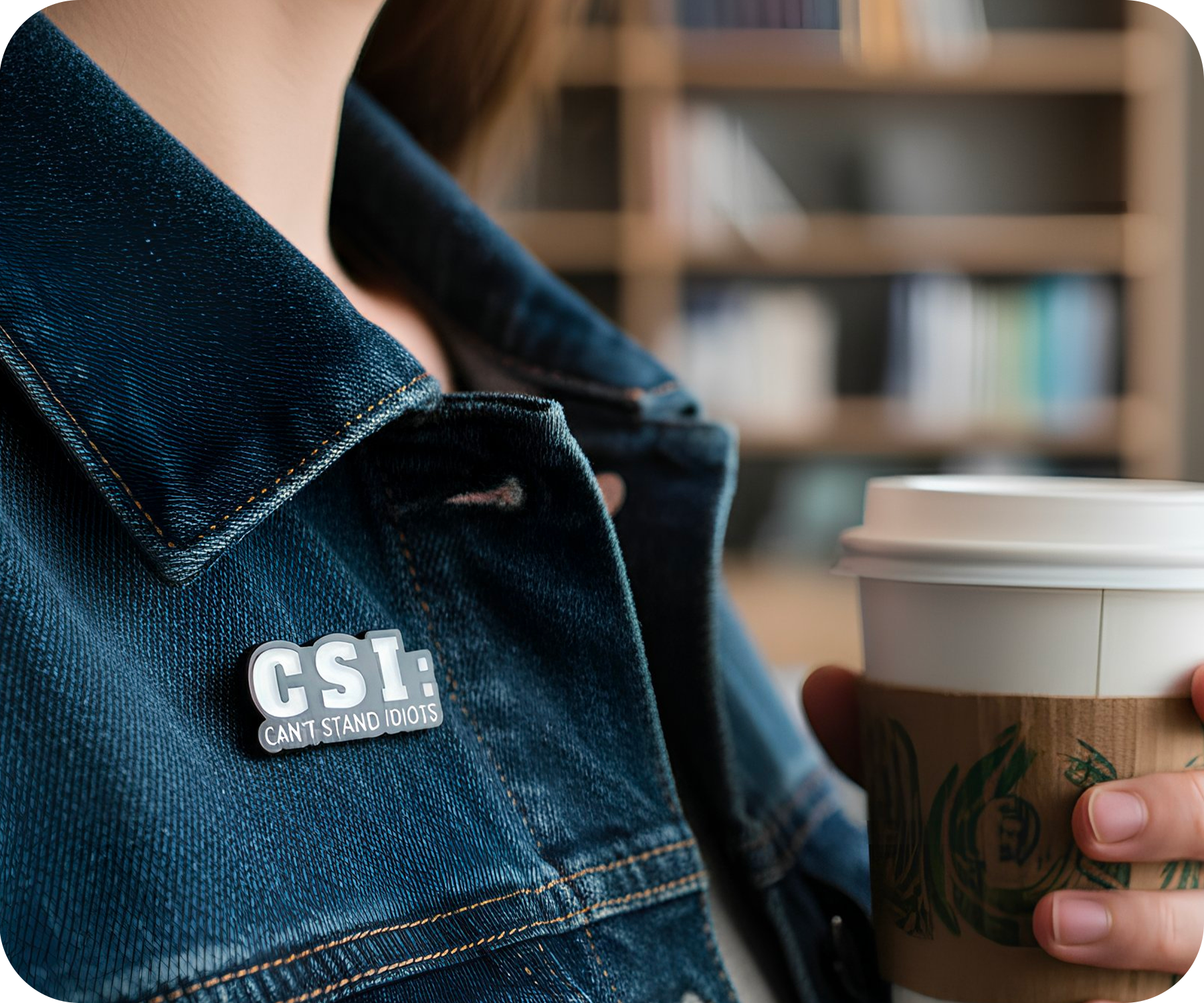CSI Can't Stand Idiots Pin Badge