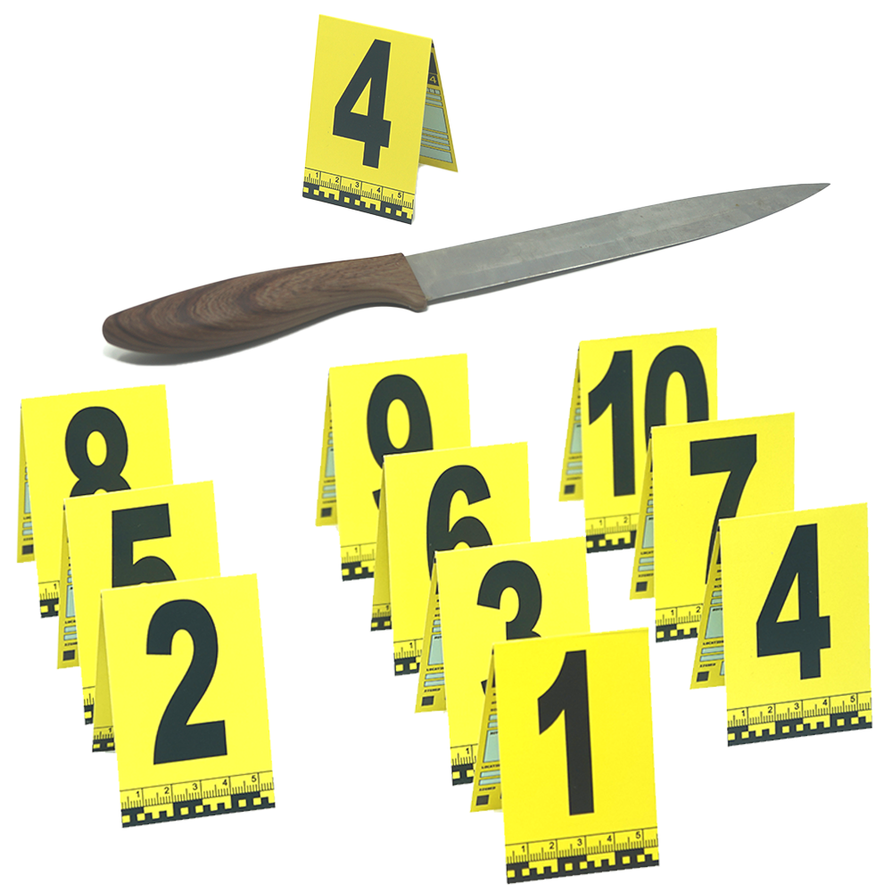 Realistic 1-10 Police Crime Scene Markers CSI