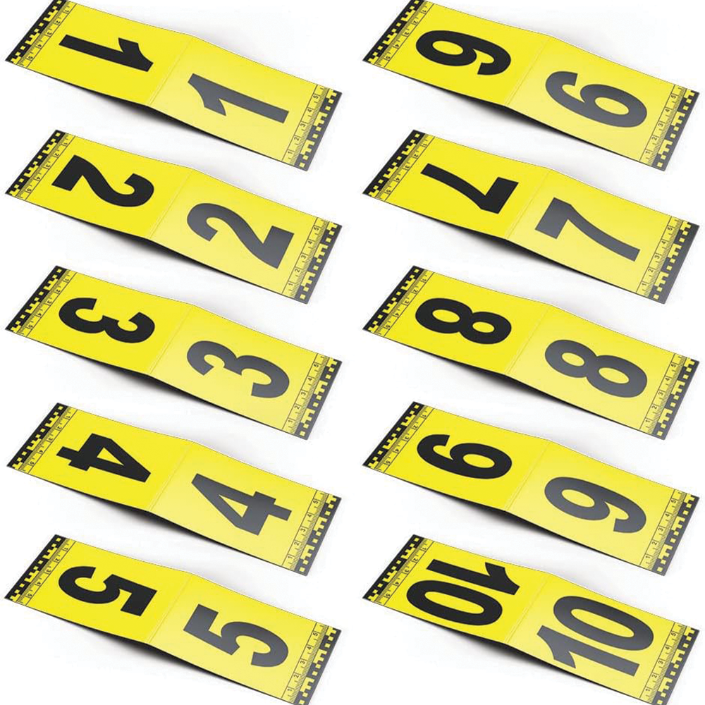 Realistic 1-10 Police Crime Scene Markers CSI