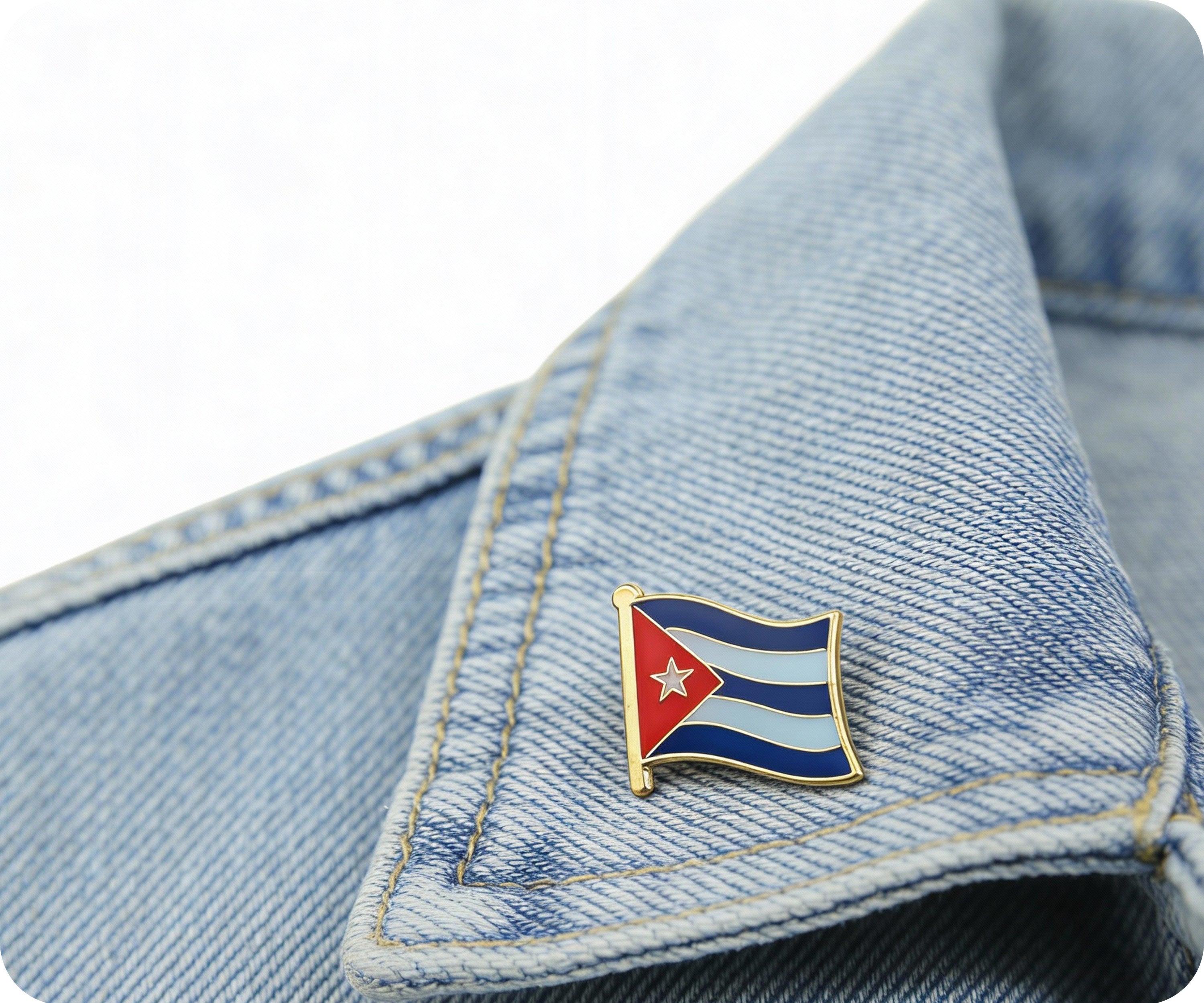 Cuba Flag Pin Badge