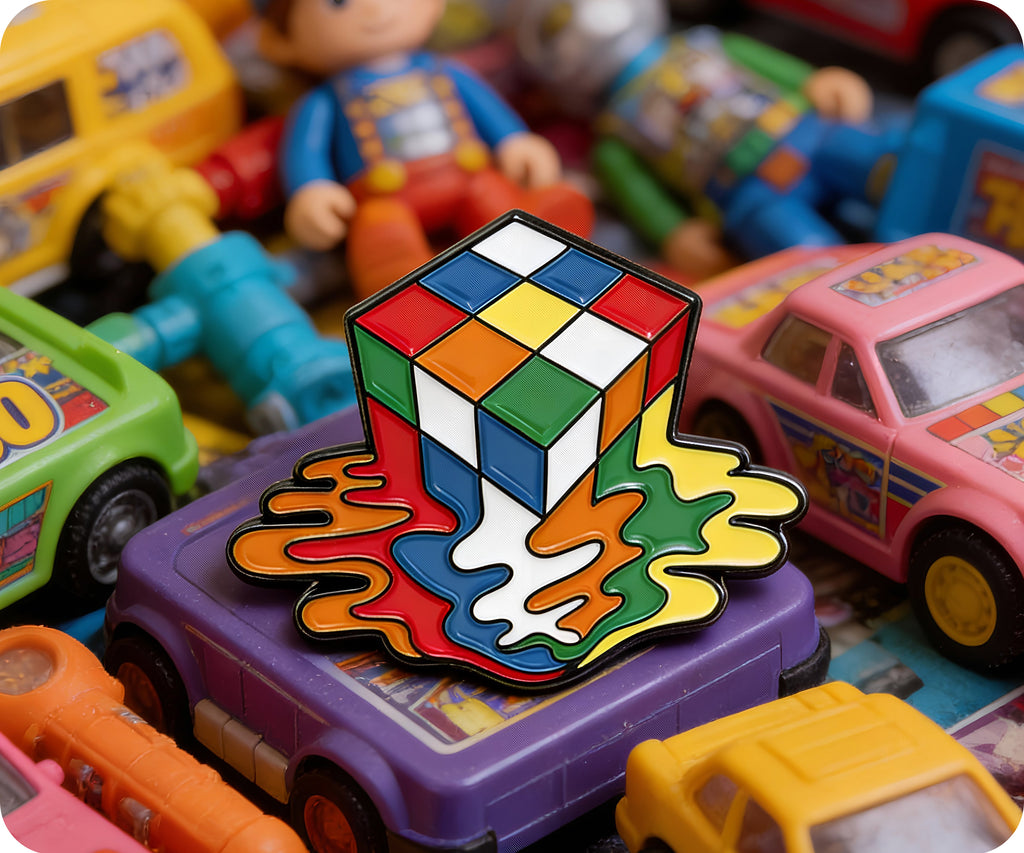 Melting Magic Cube Pin Badge