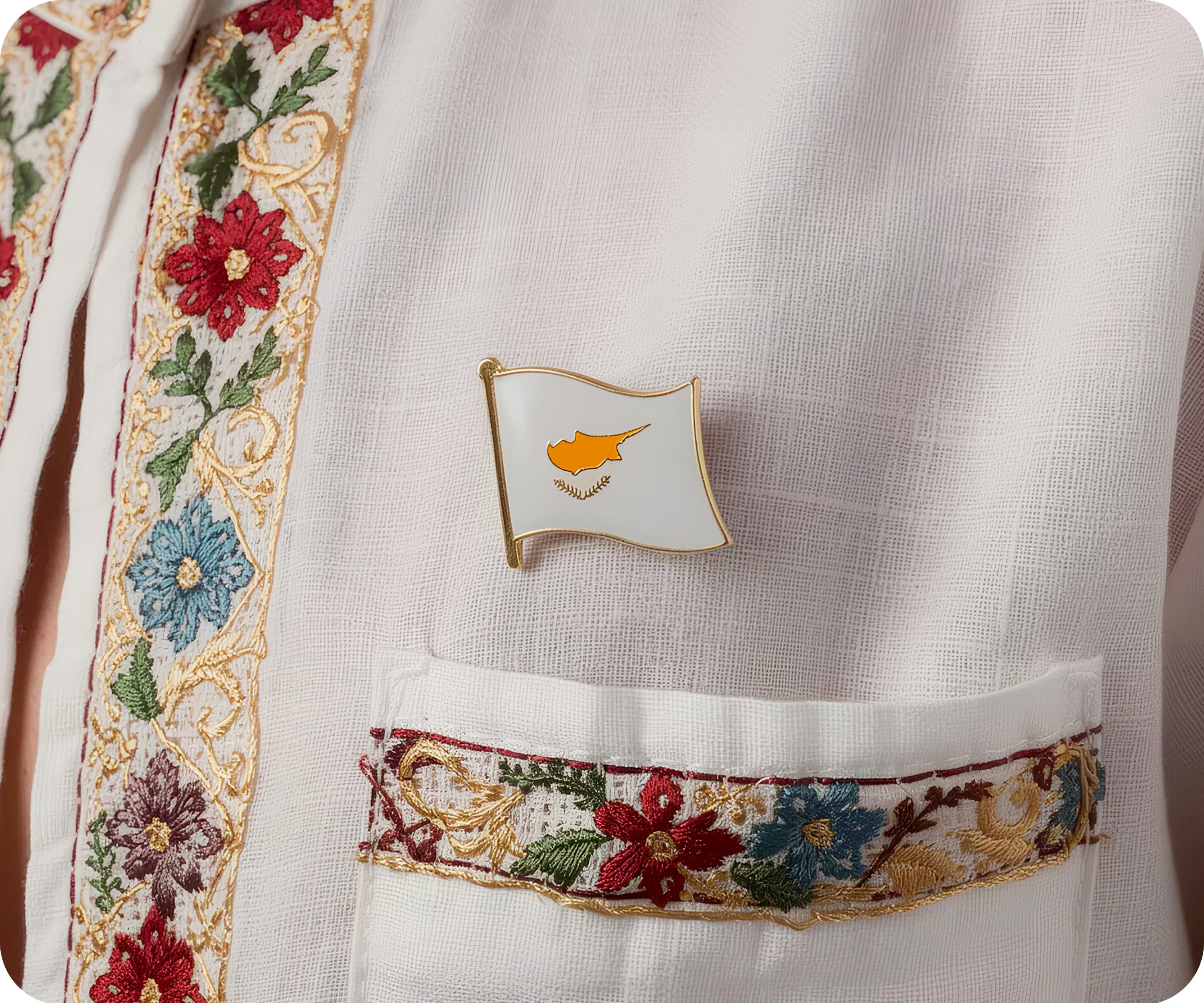 Cyprus Flag Pin Badge