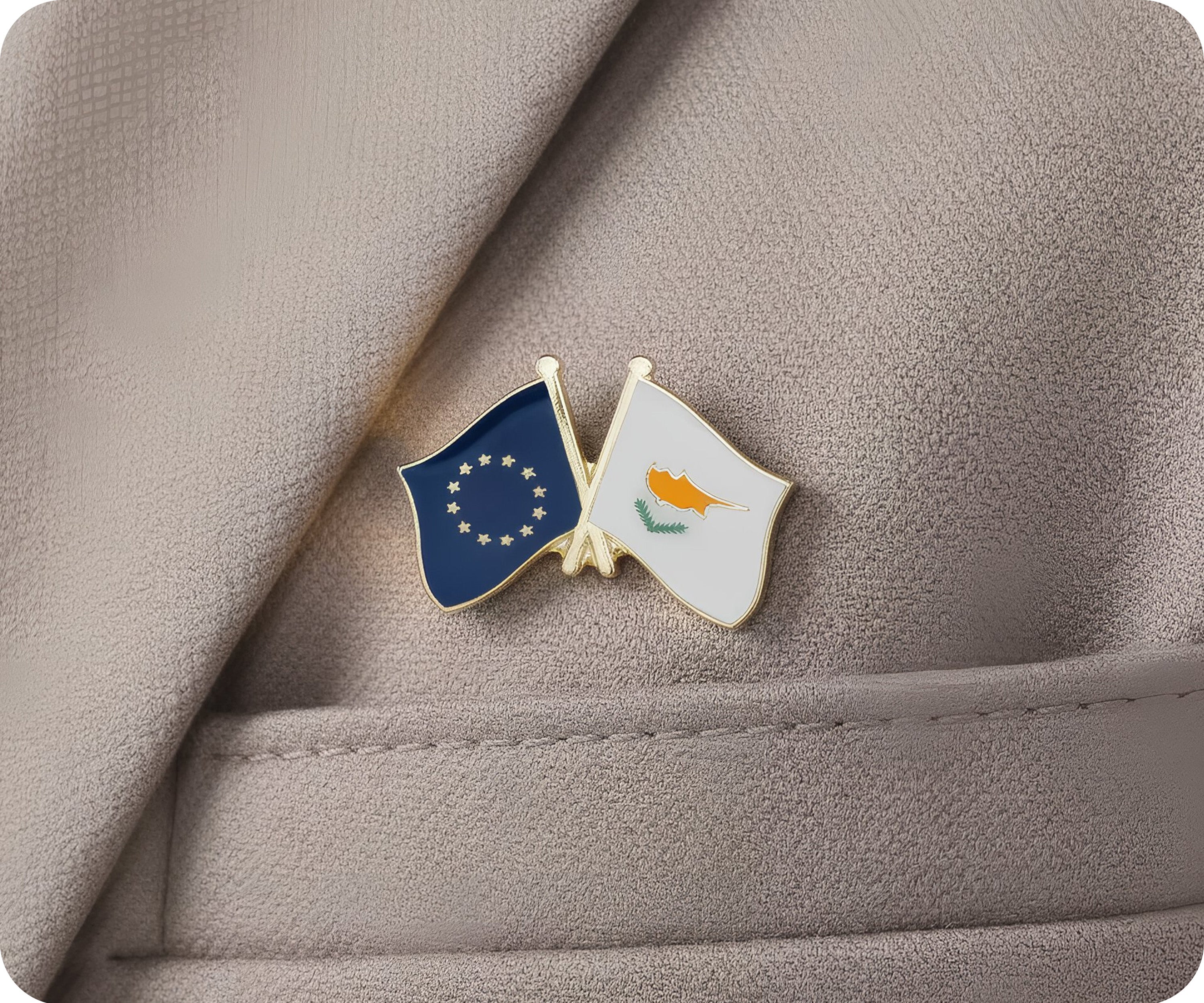 Pin de amistad entre la Unión Europea y Chipre Imagen secundaria del producto