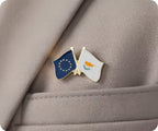 European Union & Cyprus EU Friendship Pin Badge