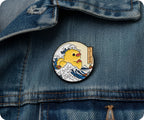 Pin con diseño de Pato de Goma La Gran Ola de Kanagawa