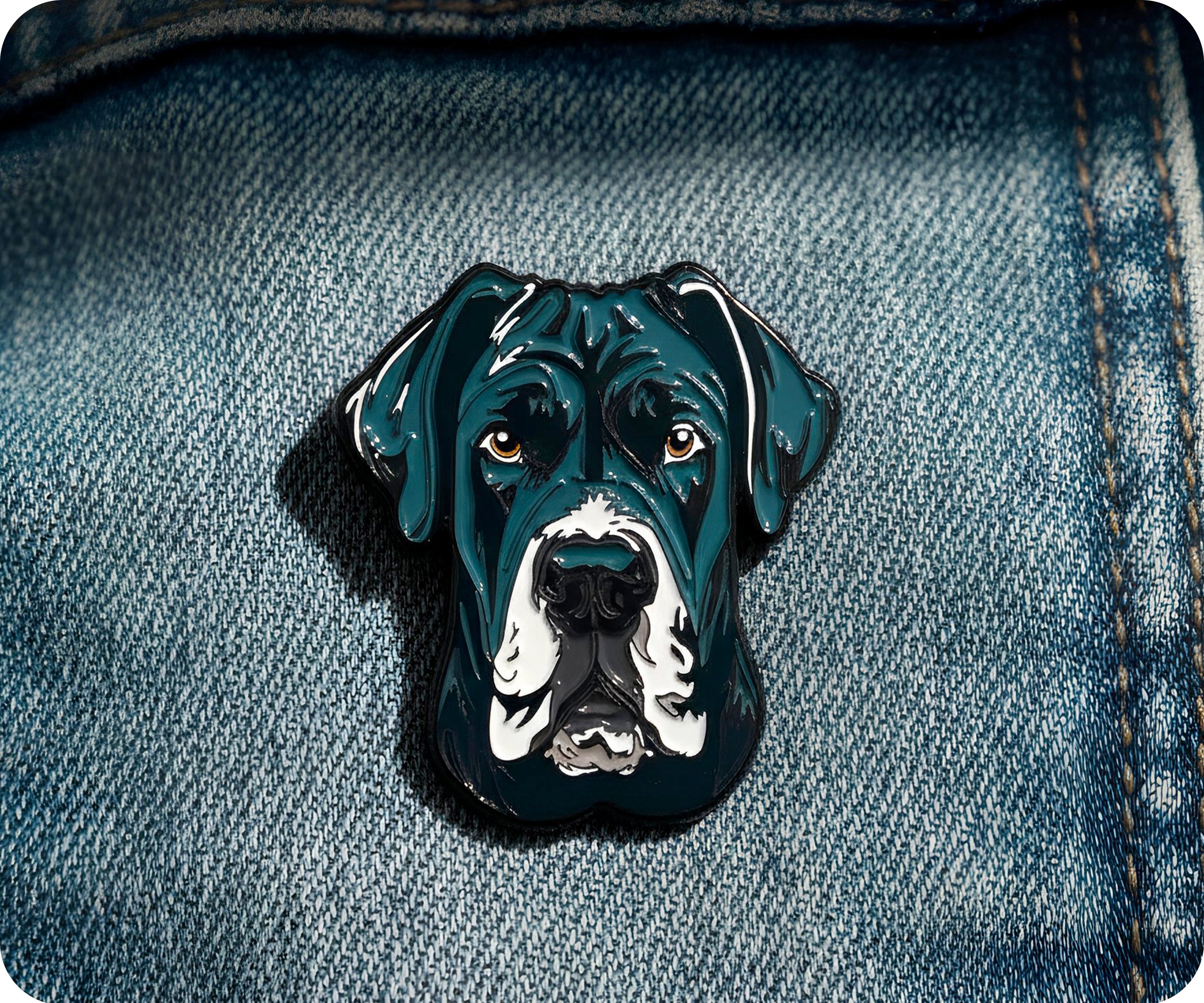 Great Dane Dog Pin Badge